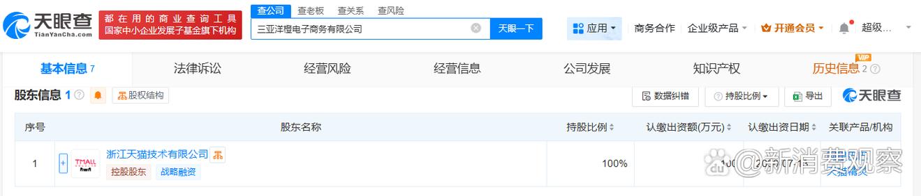 万人民币,经营范围包括互联网销售,汽车销售,电子产品销售,信息系统集